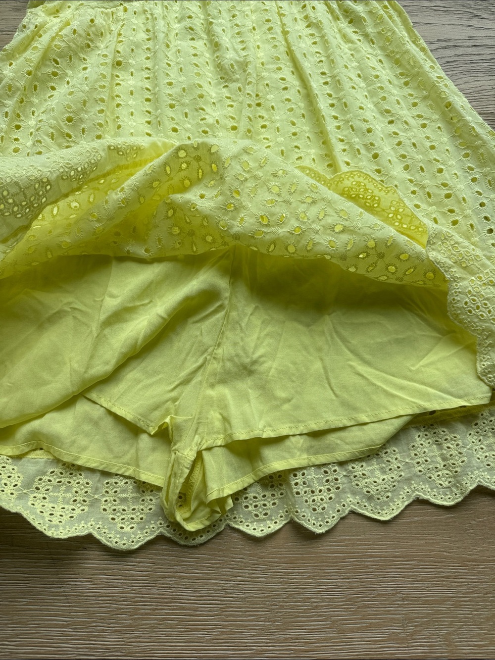 Pink Lily Lemon Eyelet Flutter Sleeve Dress - Picture 4 of 5